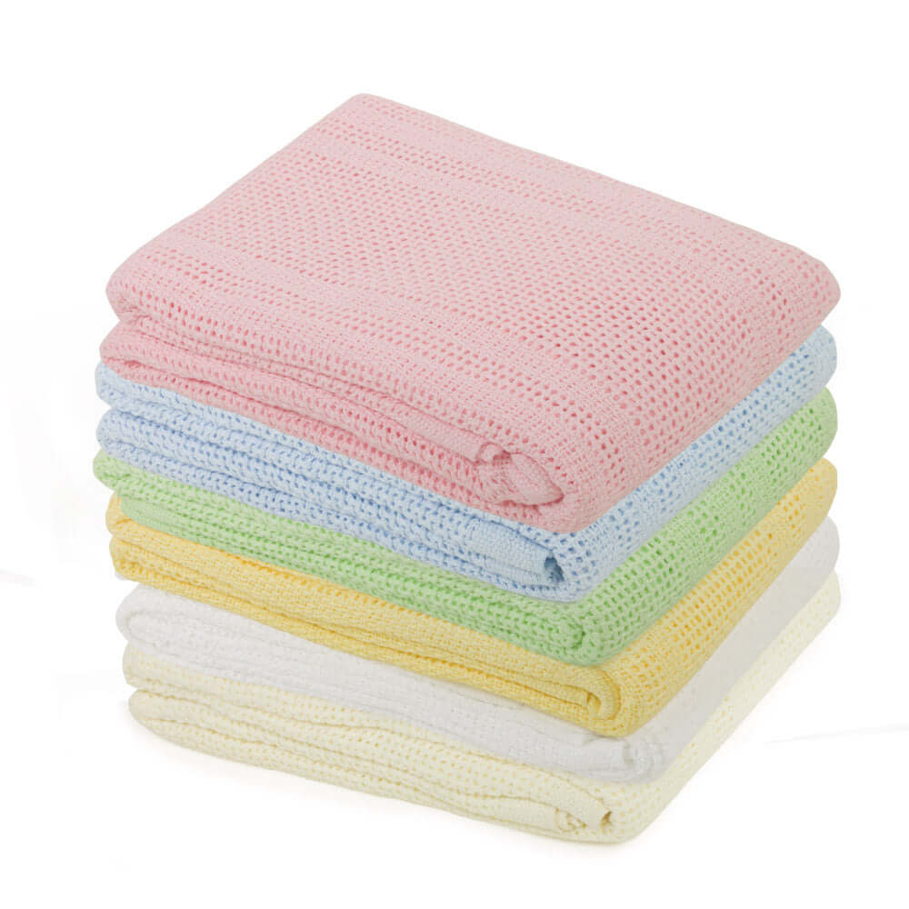 Cot Bed Cotton Cellular Blanket
