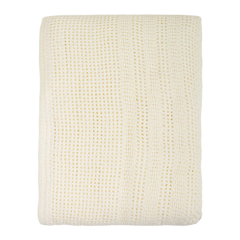 Cot Bed Cotton Cellular Blanket