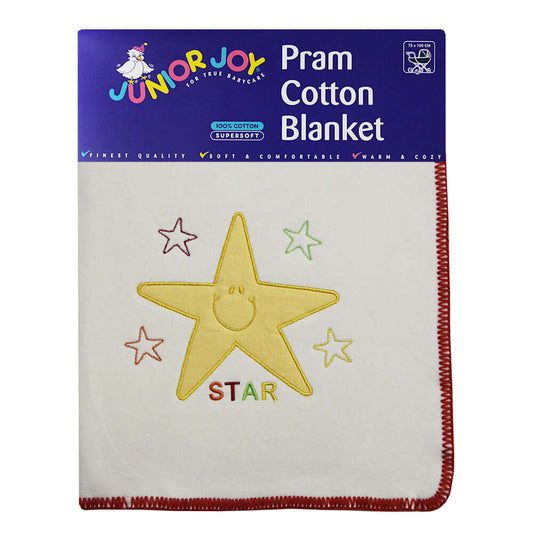 Embroidered Pram Cotton Blanket