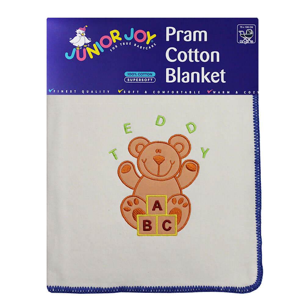 Embroidered Pram Cotton Blanket