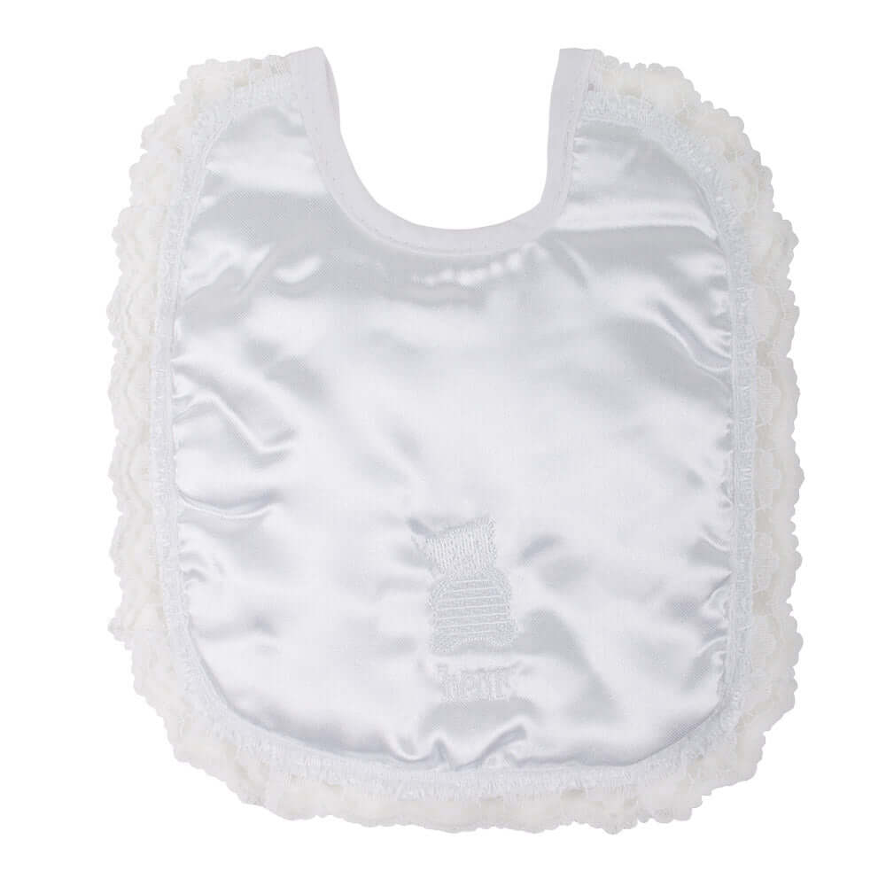 Embroidered Satin Baby Bib