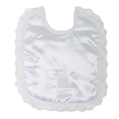 Embroidered Satin Baby Bib