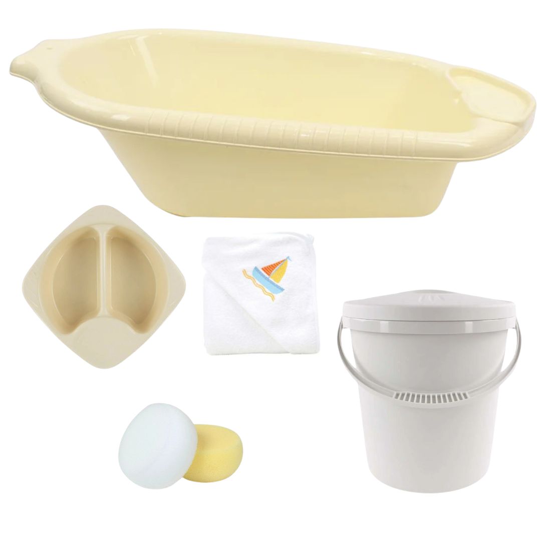 Junior Joy Baby Bath Time Essentials Bundle – 5 Piece Set