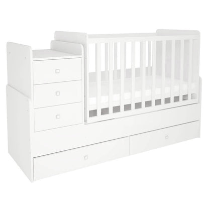 Cot Bed Simple 1100 with Drawer Unit