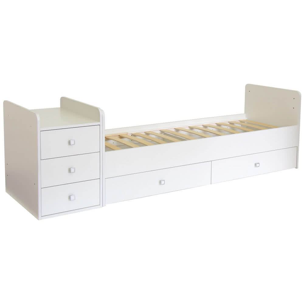 Cot Bed Simple 1100 with Drawer Unit