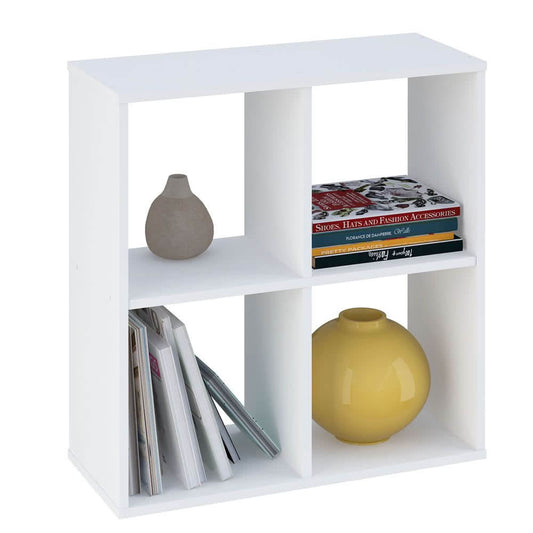 Home Smart 4 Cubic Section Shelving Unit - White