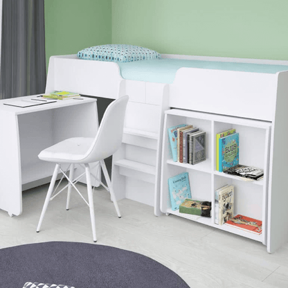 Loft Station Single 3ft Cabin Bed Frame White