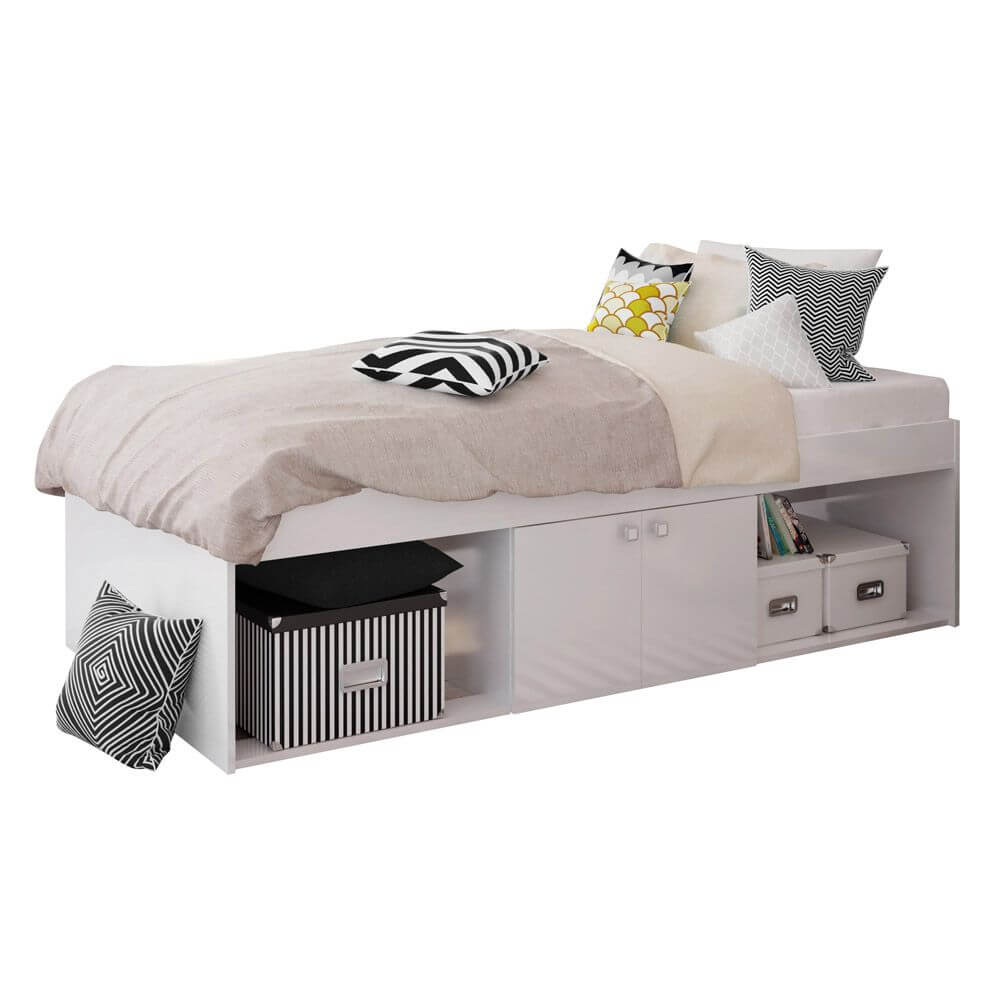 Low Single 3ft Cabin Bed White