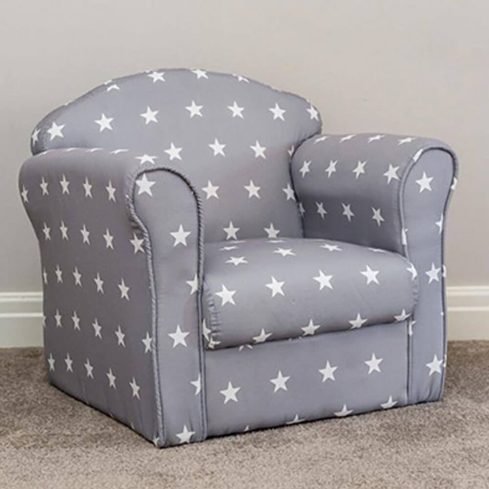 Mini Armchair Grey / White Stars