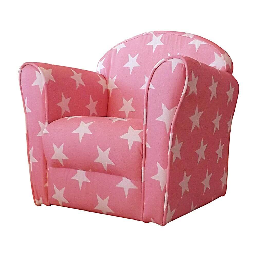 Mini Armchair Pink White Stars