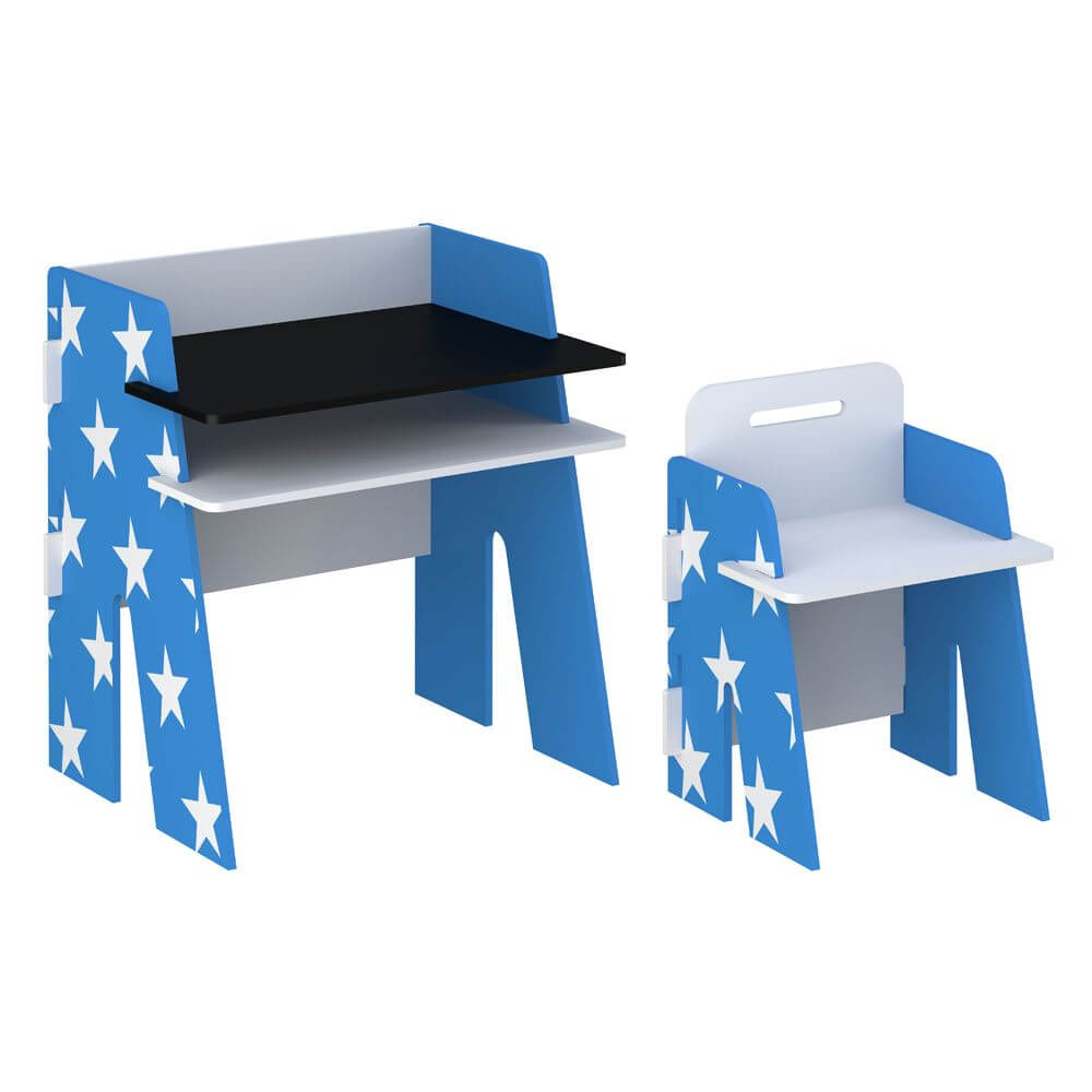 Star Desk & Chair Blue