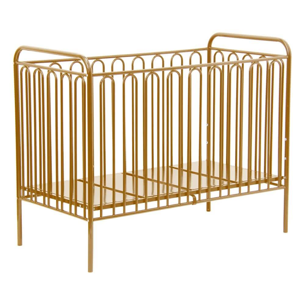 Vintage Metal Baby Cot 150, Gold