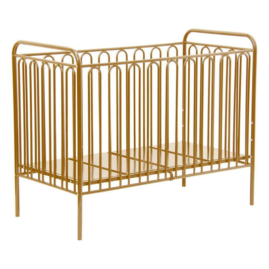 Vintage Metal Baby Cot 150, Gold