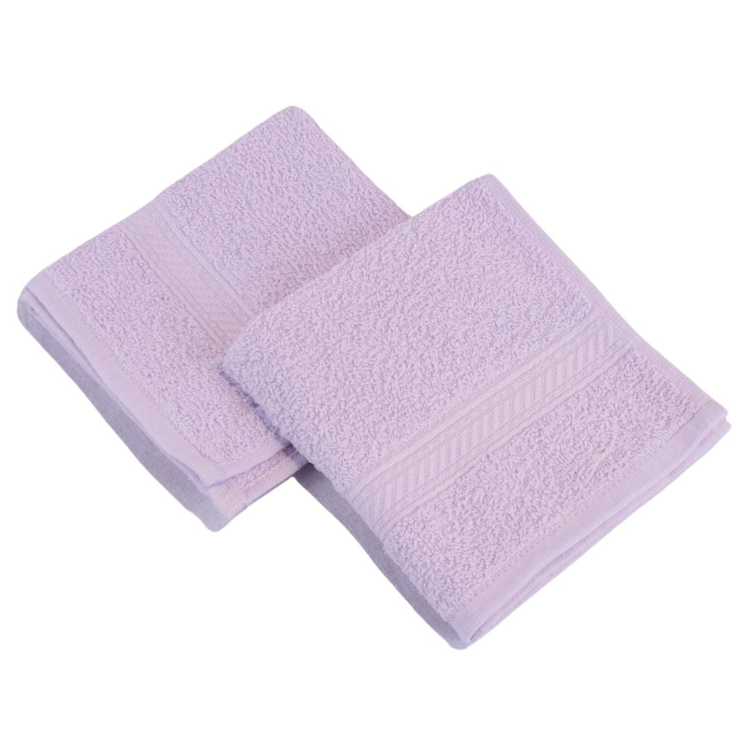 Westward Ho! 2pcs Face Towels - Super Soft 100% Combed Cotton, 390 GSM, Highly Absorbent & Gentle on Skin, 30x30, Various Colours