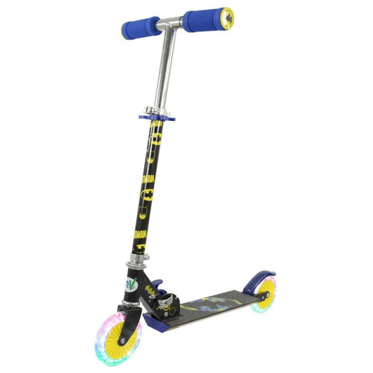 Batman Folding Inline Scooter with Light-Up Wheels – Adjustable Height & No Assembly Needed