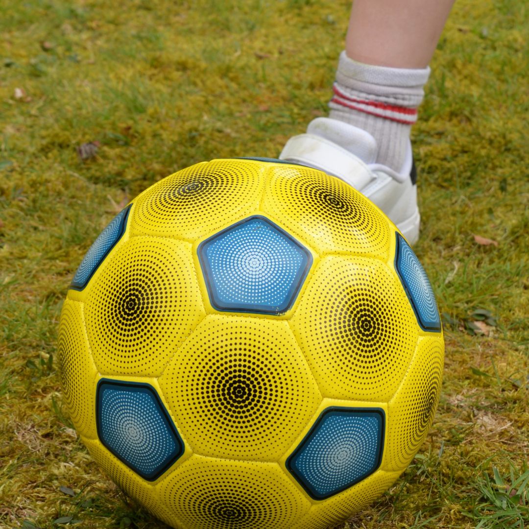 Kickmaster Football | Durable Training Football for Kids | Black & Yellow Fabric Football | Size 3