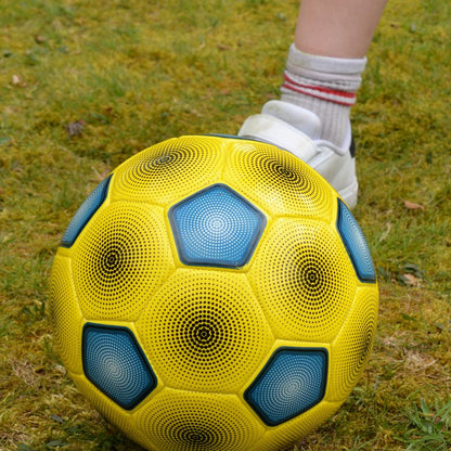 Kickmaster Football | Durable Training Football for Kids | Black & Yellow Fabric Football | Size 3