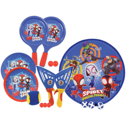 Spidey & His Amazing Friends 4-in-1 Garden Games Set – Outdoor Activity Pack for Kids