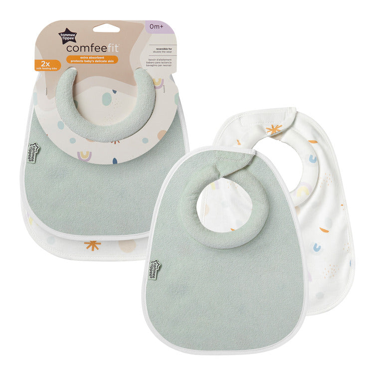 Closer to Nature Milk Feeding Bibs 2 Pack