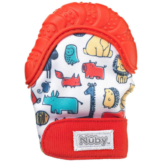 Nuby Baby Teething Mitt – Silicone Soothing Glove with Crinkle Sounds
