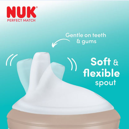 NUK Perfect Match Learner Bottle 150ml 6+ Months – Leak Proof Sippy Cup with Anti-Slip Handles