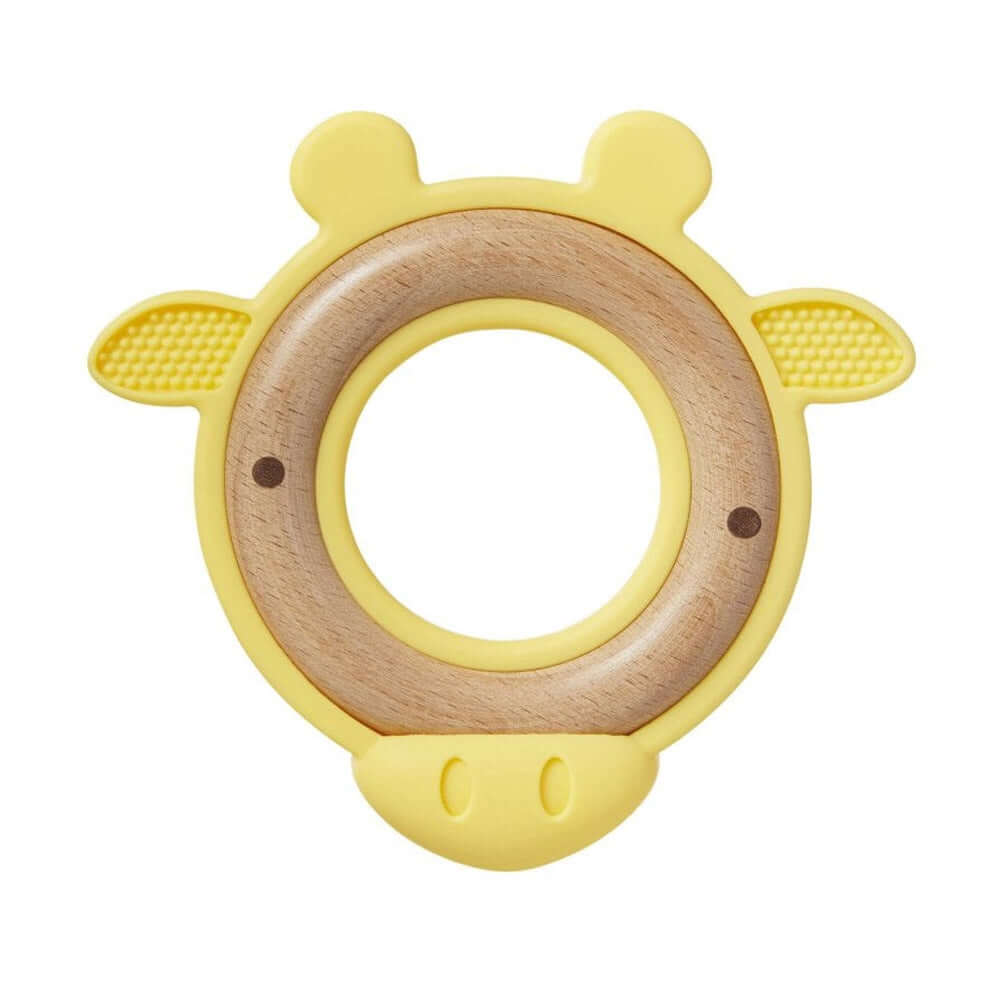 Natural Wood Silicone Teether