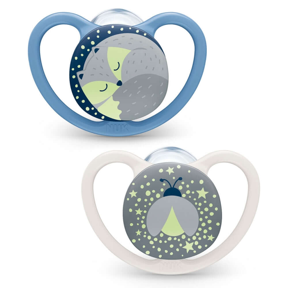 NUK Space Night Soother Size 1, Pack of 2