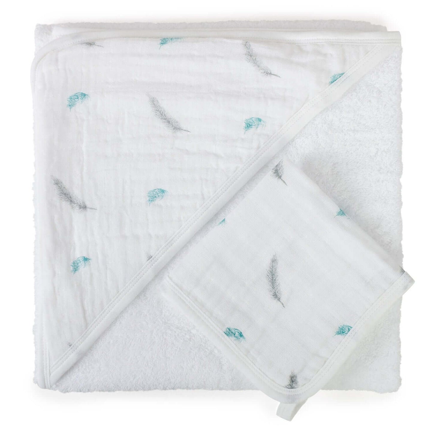 Baby Muslin Hooded Towel Set
