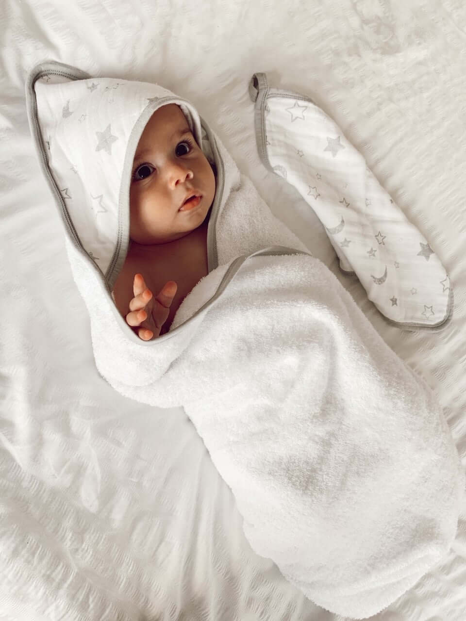 Baby Muslin Hooded Towel Set