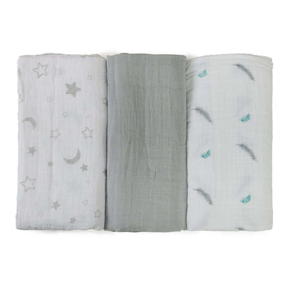Muslin Swaddle Blankets (3 Pack)
