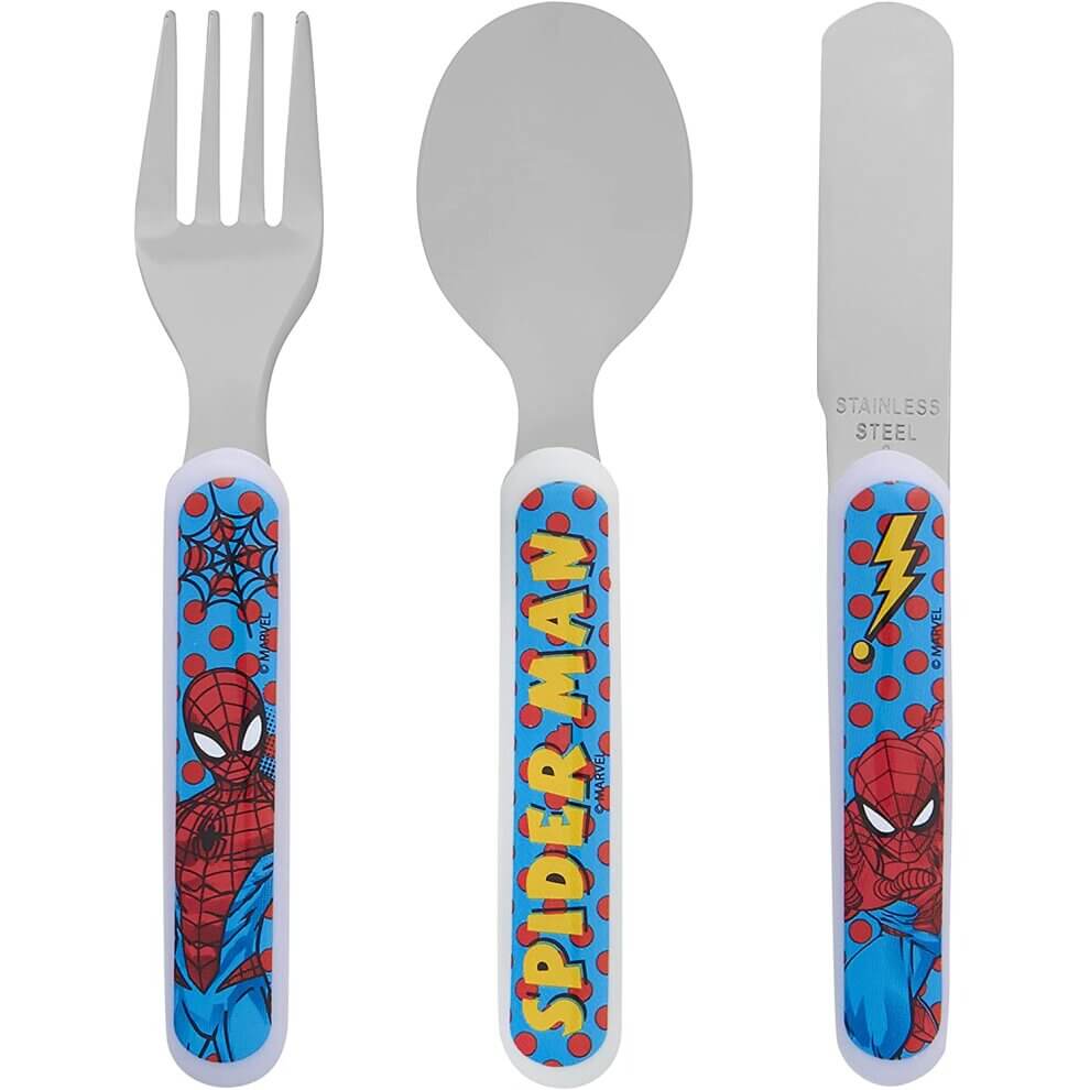Spiderman 3 Piece Metal Cutlery Set