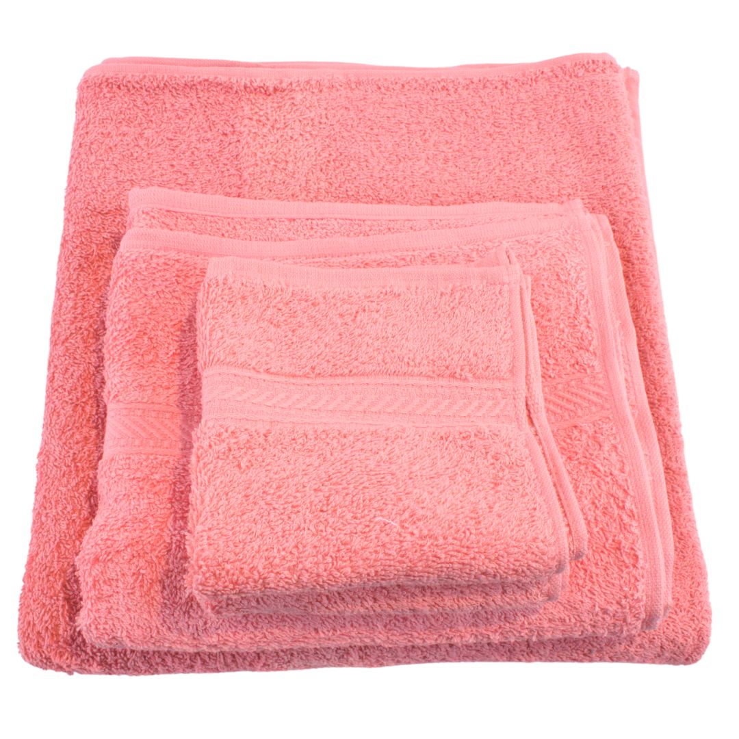 Westward Ho! Towel Set - Super Soft 100% Combed Cotton Face Towel, Hand Towel & Bath Towel, 390 GSM, Soft & Absorbent Bundle, Various Colours