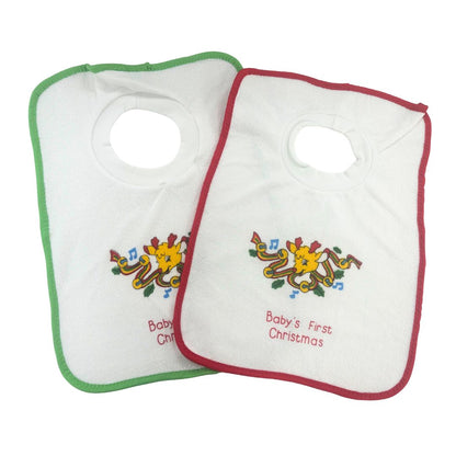 Junior Joy Baby Pullover Bibs, Pack of Soft Absorbent Cloth Feeding Bibs,2 Pack