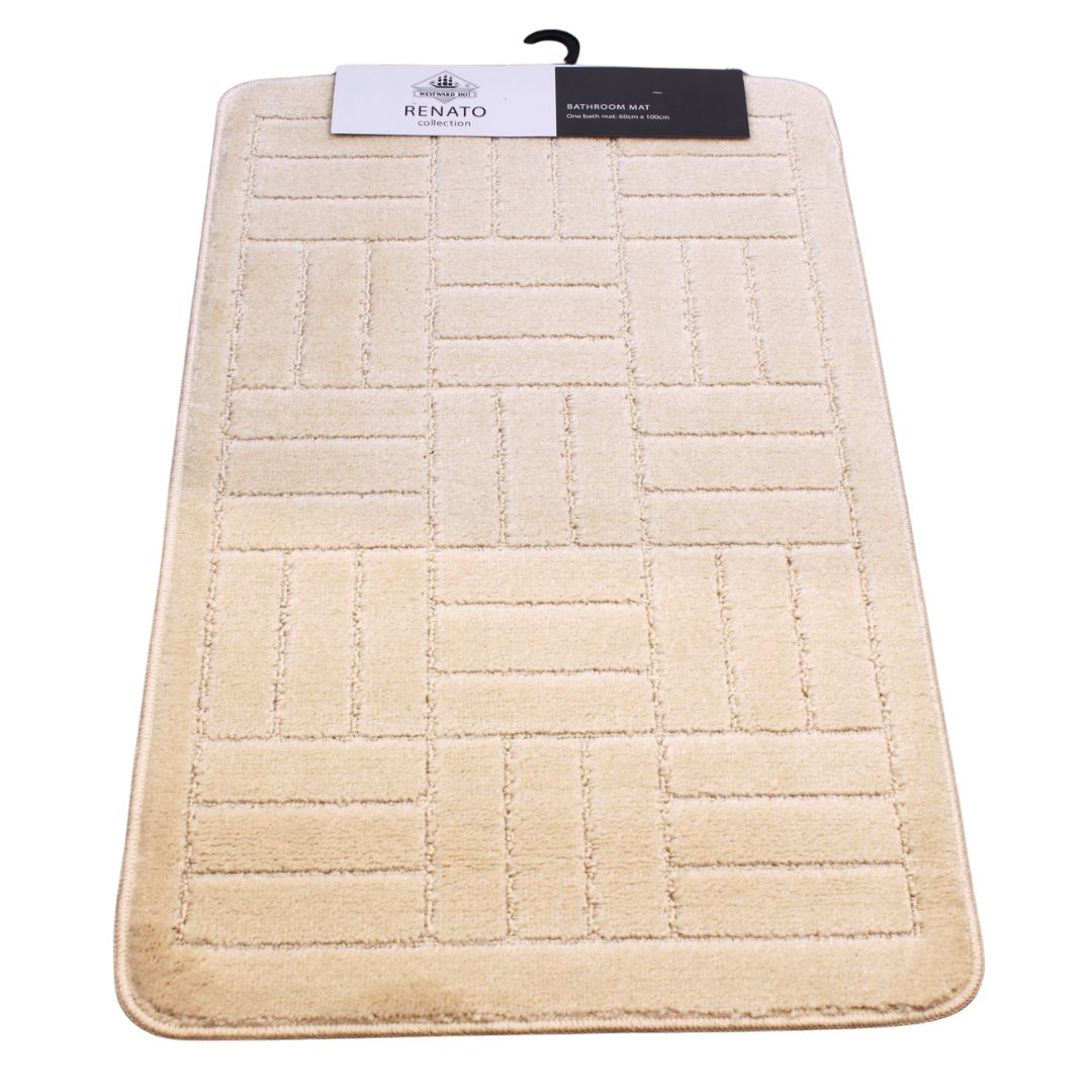 Westward Ho! Renato 1 Piece Large Bath Mat – Soft 100% Polypropylene 60 x 100 cm