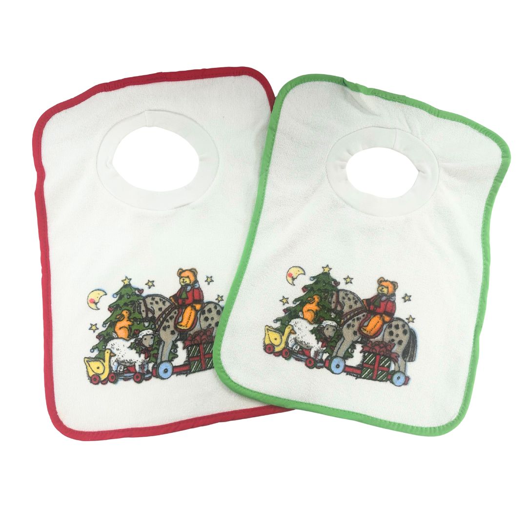 Junior Joy Baby Pullover Bibs, Pack of Soft Absorbent Cloth Feeding Bibs,2 Pack