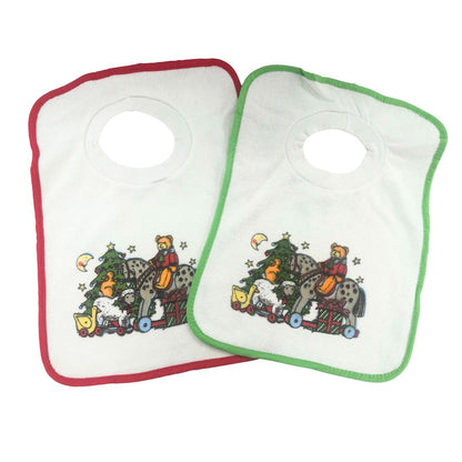 Junior Joy Baby Pullover Bibs, Pack of Soft Absorbent Cloth Feeding Bibs,2 Pack