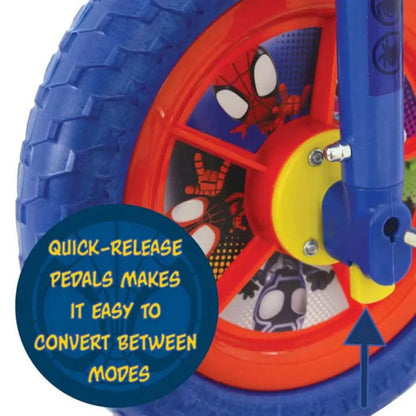 Spidey and His Amazing Friends 2-in-1 10" Training Bike and Helmet Bundle