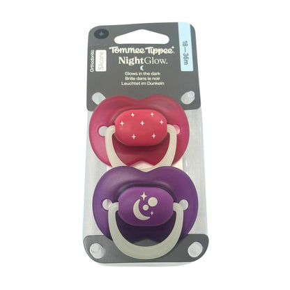 Tommee Tippee NightGlow Dummy, 18-36 Months, 2 Pack