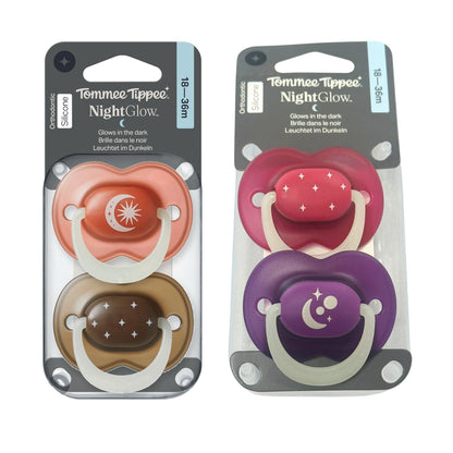 Tommee Tippee NightGlow Dummy, 18-36 Months, 2 Pack