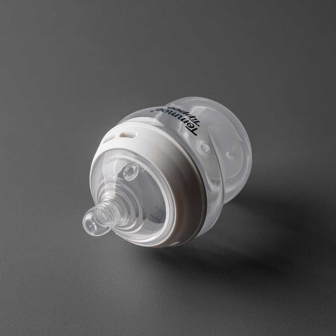 Tommee Tippee Natural Start Extra Slow Flow Bottles, 150ml, 3 Pack, Self-Sterilising