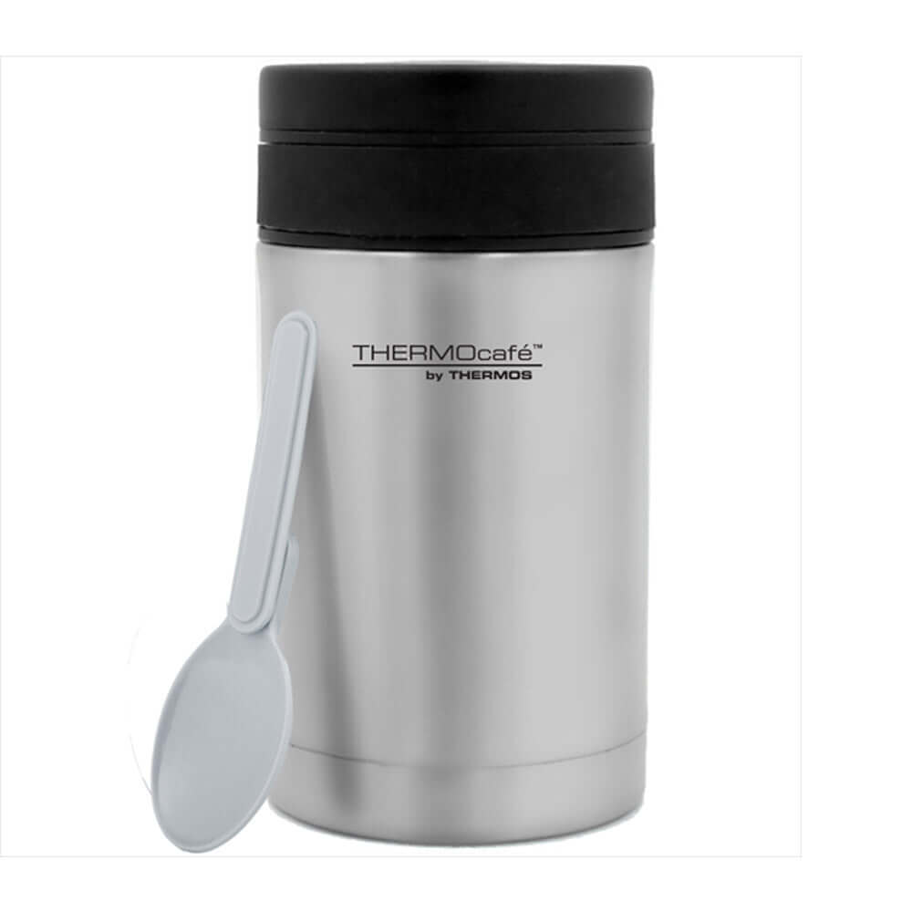 ThermoCafé Food Flask with Plastic Spoon 500ml Stainless Steel