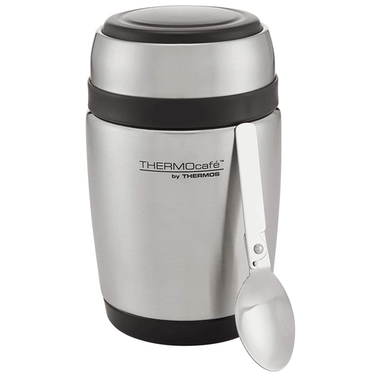 ThermoCafe Curved Food Flask with Spoon 400ml
