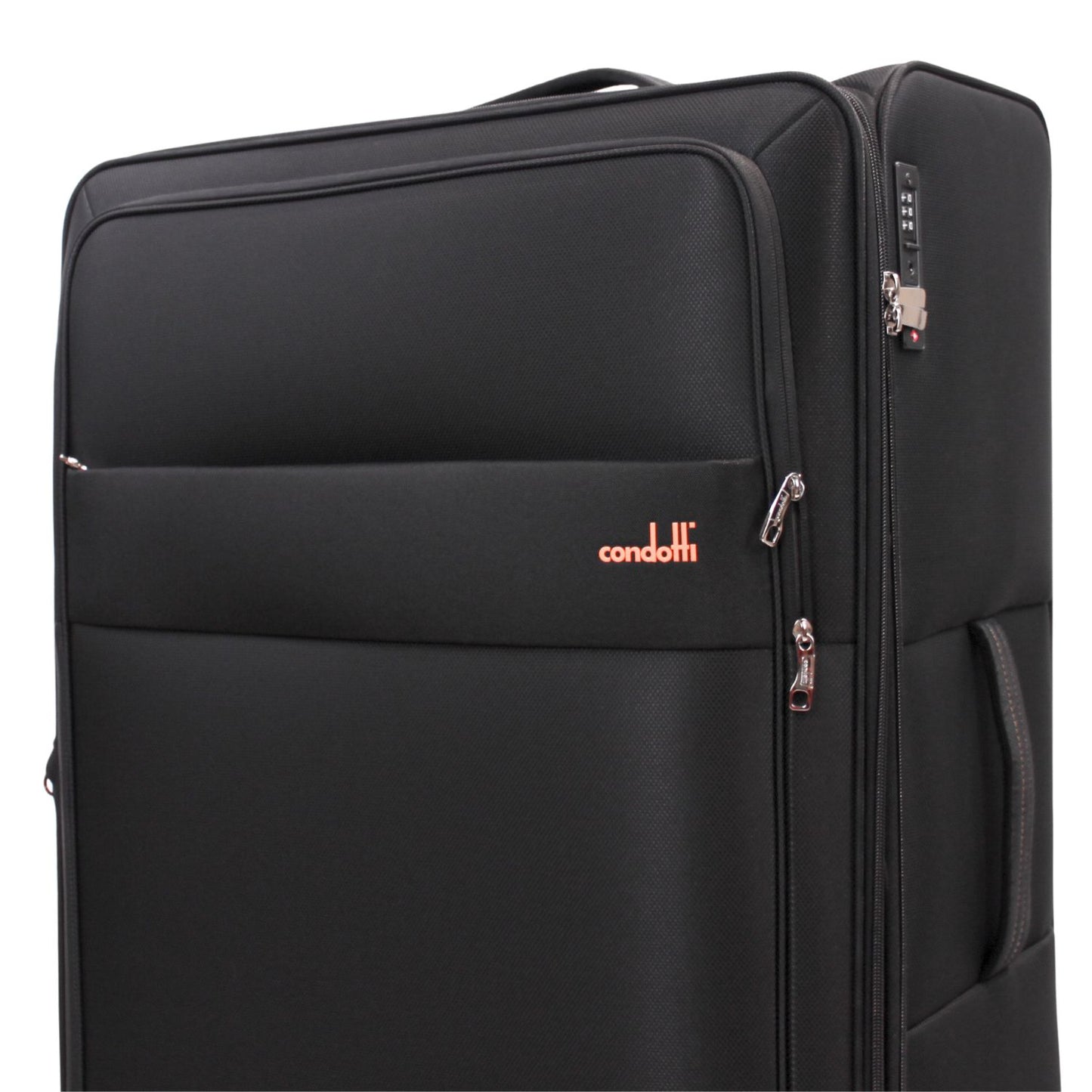 Condotti Triton 5 piece Suitcase and Cabin Approved Backpack Set - 22", 24", 28", 32" Durable Spinner Luggage