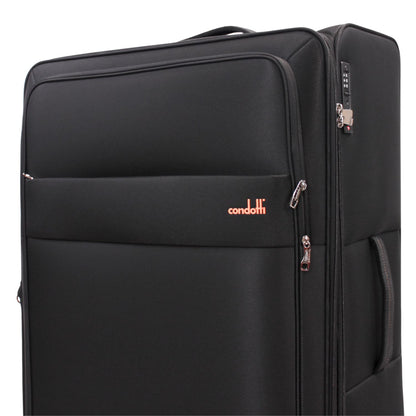 Condotti Triton 5 piece Suitcase and Cabin Approved Backpack Set - 22", 24", 28", 32" Durable Spinner Luggage
