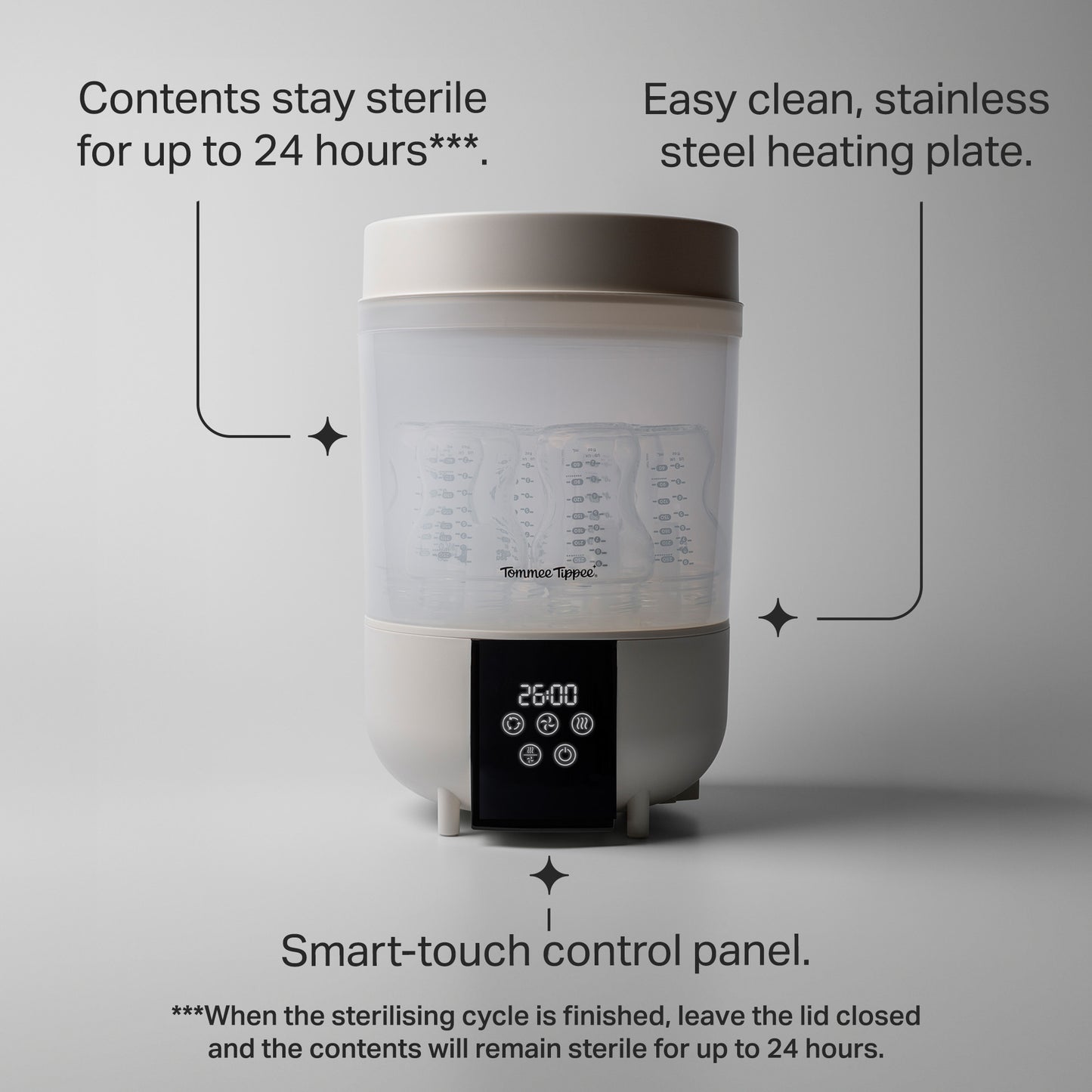 Tommee Tippee QuickDry Steriliser for Baby Bottles and Accessories, 26-min Cycle