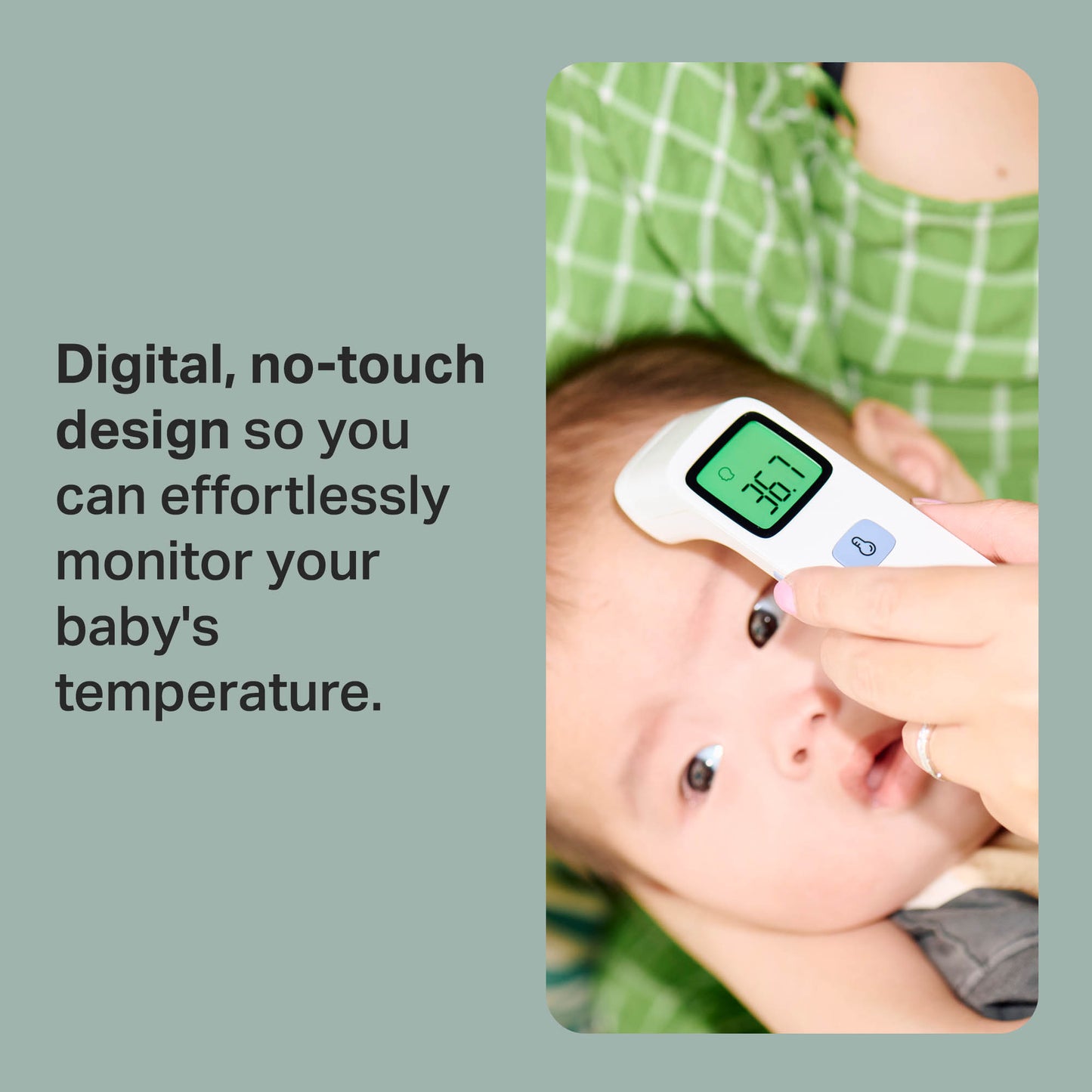 Tommee Tippee NoTouch Infrared Forehead Digital Thermometer, Instant Reading 0m+