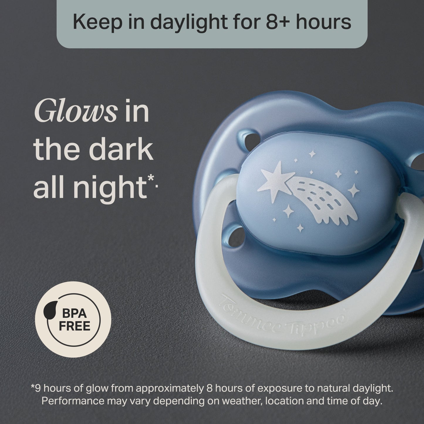 Tommee Tippee NightGlow Dummy, 6-18 Months, 2 Pack