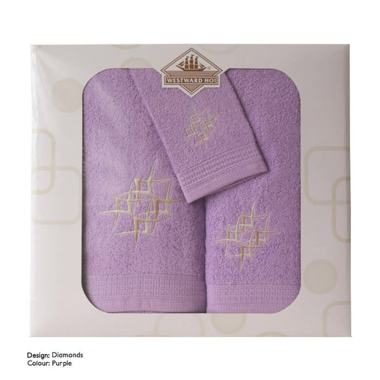 3 Piece Embroidered Towel Set