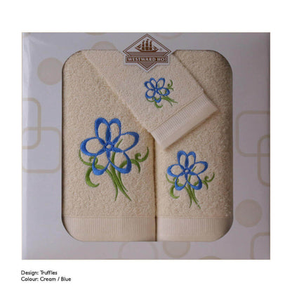 3 Piece Embroidered Towel Set