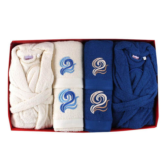 10 Piece Aztec/Ocean Boxed Luxury Towel Set